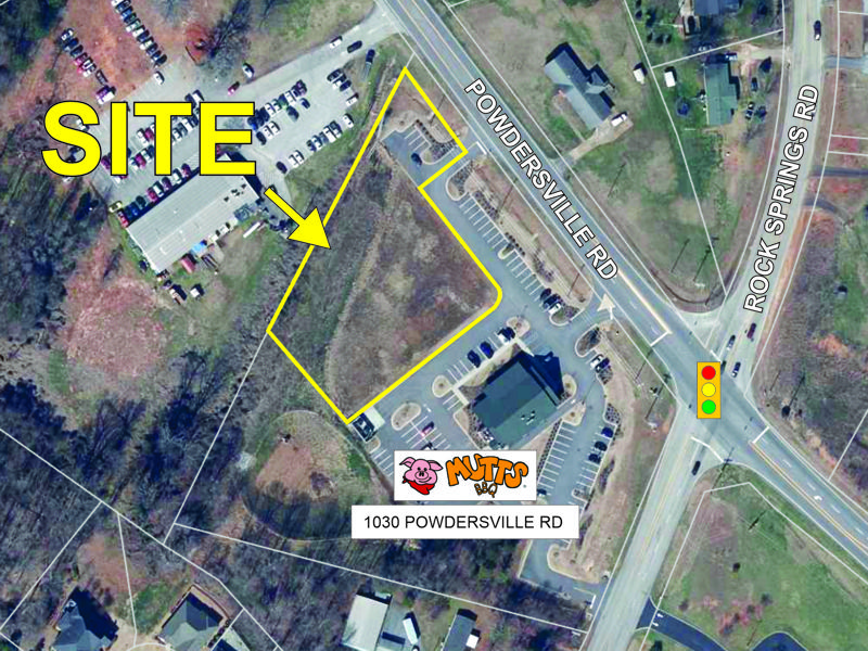 1.3+- acre parcel sold at 1030 Powdersville Road in Easley